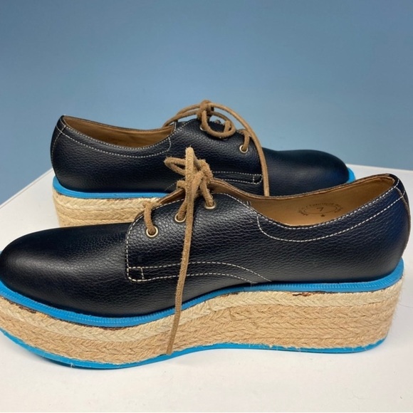 JOHN FLUEVOG Sz 7 Espadrille Sole Leather Lace Up Sneakers Shoes - Picture 16 of 16